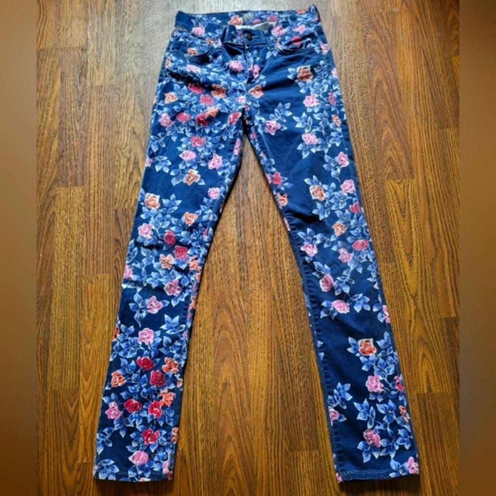 Citizens Of Humanity Mandy High Waist Retro Slim Floral Jeans Size 25 USA B23
